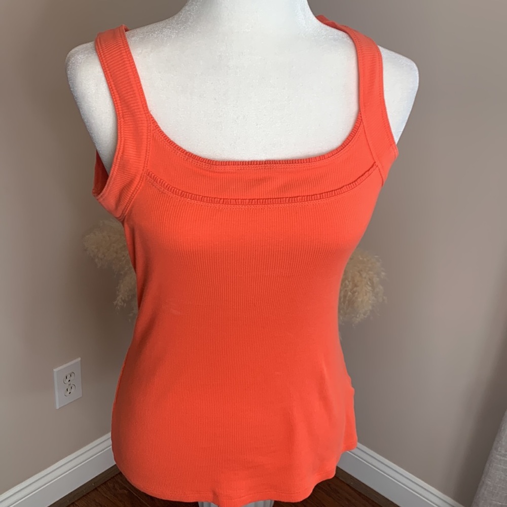 Athleta Coral Carmela Ribbed Tank